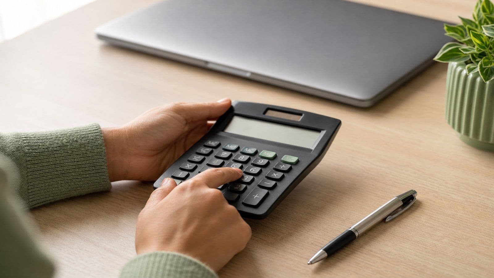 Running the period-over-period math by hand on a calculator